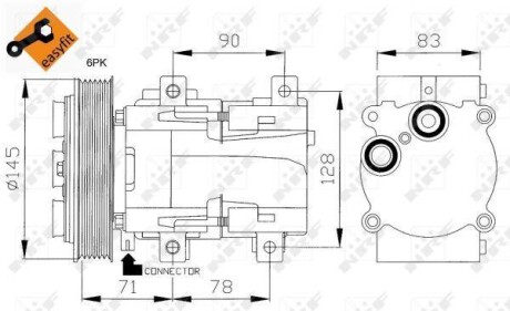 Компресор кондиціонера NRF 32085