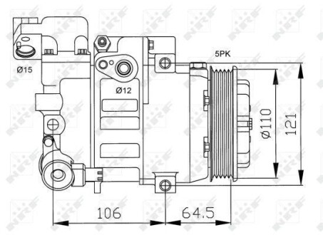 Компресор кондиціонера NRF 32175