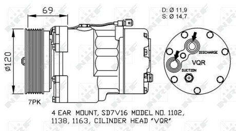 Компресор кондиціонера NRF 32228