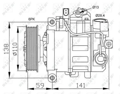 Компресор кондиціонера NRF 32229