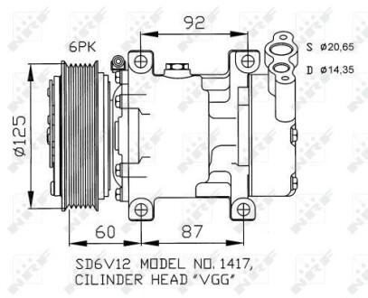 Компресор кондиціонера NRF 32235
