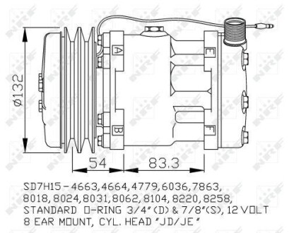 Компресор кондиціонера NRF 32238