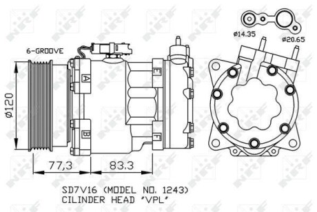 Компресор кондиціонера NRF 32266