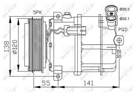 Компресор кондиціонера NRF 32313