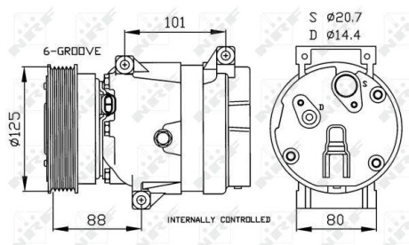 Компресор кондиціонера NRF 32404