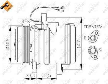 Компресор кондиціонера NRF 32436