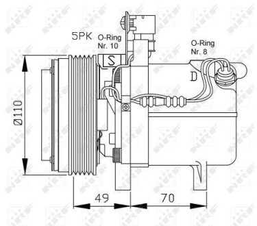 Компресор кондиціонера NRF 32490