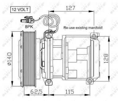 Компресор кондиціонера NRF 32661
