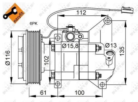 Компресор кондиціонера NRF 32687