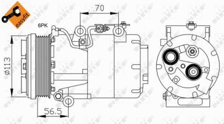 Компресор кондиціонера NRF 32722