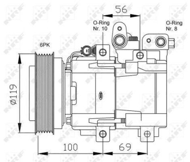 Компресор кондиціонера NRF 32755G