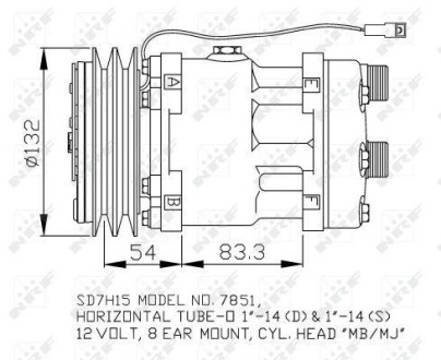 Компресор кондиціонера NRF 32757
