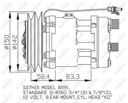 Компресор кондиціонера NRF 32767
