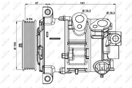 Компресор кондиціонера NRF 32882