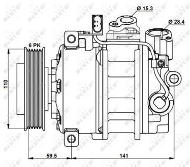 Компресор кондиціонера NRF 32883