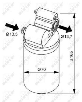 Осушувач кондиціонера Volvo S60/S80/V60/V70/XC60/XC70 2.0-3.0 12-18 NRF 33313 (фото 1)