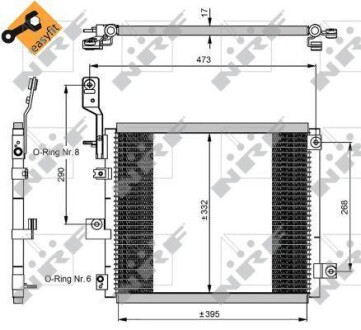 Радіатор кондиціонера NRF 350047