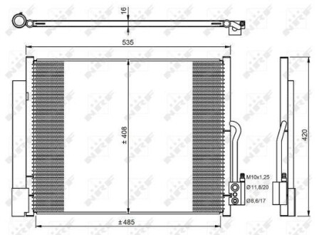 Радіатор кондиціонера NRF 350053