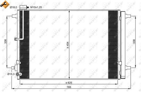 Радіатор кондиціонера NRF 350059