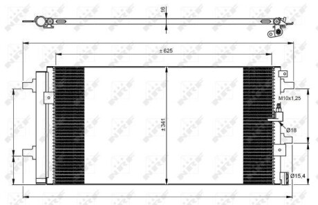 Радіатор кондиціонера NRF 350060