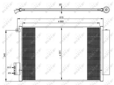 Радіатор кондиціонера NRF 350065