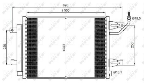 Радіатор кондиціонера NRF 350073