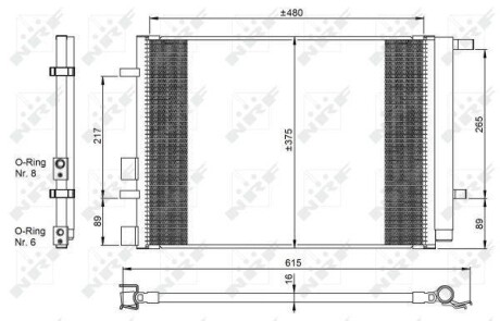 Радіатор кондиціонера NRF 350095