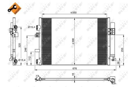 Радіатор кондиціонера NRF 350209