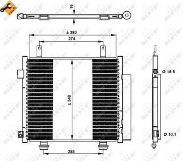 Радіатор кондиціонера NRF 350337