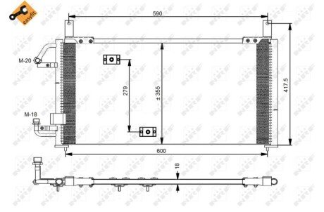 Радіатор кондиціонеру DAEWOO Espero 93- NRF 35197