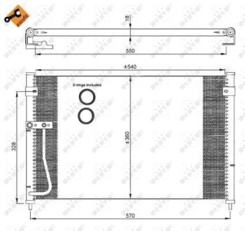 Радіатор кондиціонера NRF 35306