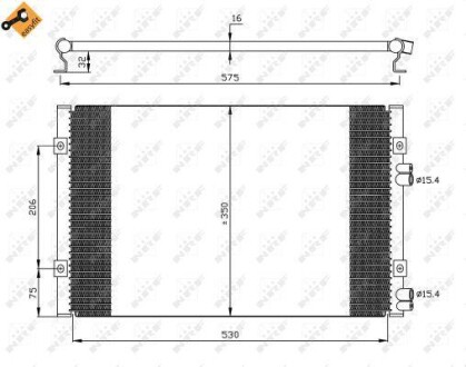 Радіатор кондиціонера NRF 35384