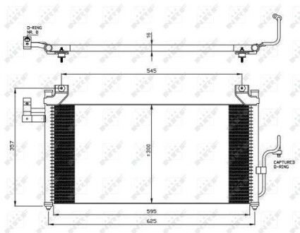 Радіатор кондиціонера NRF 35386