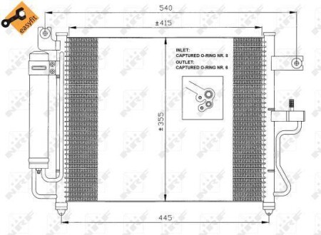 Радіатор кондиціонера NRF 35428