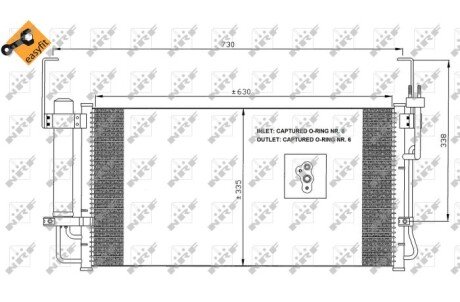 Конденсатор кондиціонера HYUNDAI Santa Fe 00- NRF 35429