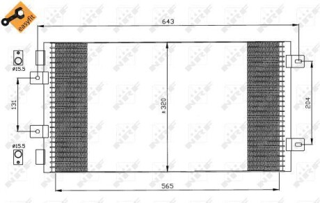 Радіатор кондиціонера NRF 35442