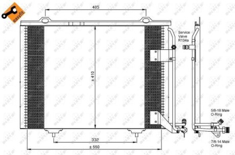 Радіатор кондиціонера NRF 35463