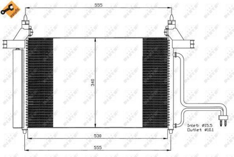 Радіатор кондиціонера NRF 35495