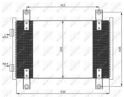 Радіатор кондиціонера Citroen Jumper/Fiat Ducato/Peugeot Boxer 2.0-2.8D 02- NRF 35501