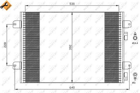 Радіатор кондиціонера NRF 35542