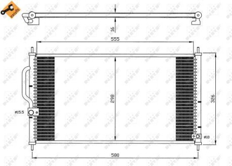 Радіатор кондиціонера NRF 35627