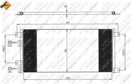 Радіатор кондиціонера NRF 35643