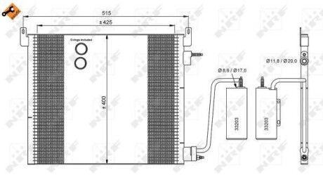 Радіатор кондиціонера NRF 35741