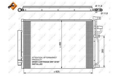 Конденсатор кондиціонера CHEVROLET Captiva 2.4 07- NRF 35775 (фото 1)