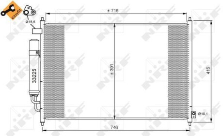Радіатор кондиціонера NRF 35867