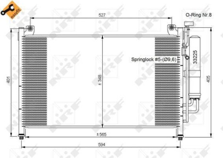 Радіатор кондиціонера NRF 35870