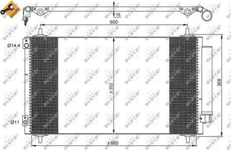 Радіатор кондиціонера NRF 35935