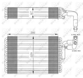 Радіатор кондиціонера MB E-class (W124) 84- NRF 36030