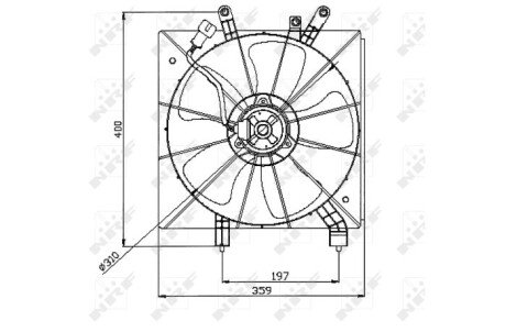 Вентилятор радіатора NRF 47043