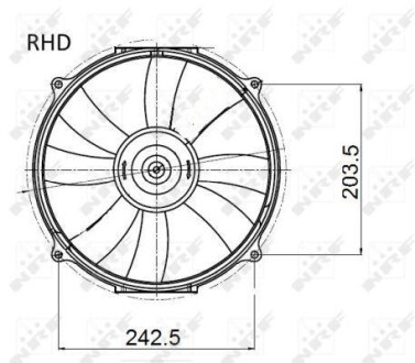 Вентилятор радіатора NRF 47045